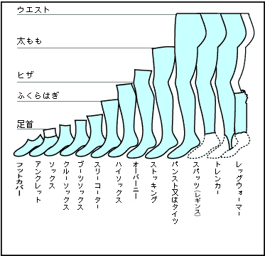 靴下の種類にも名前があるってご存知ですか？